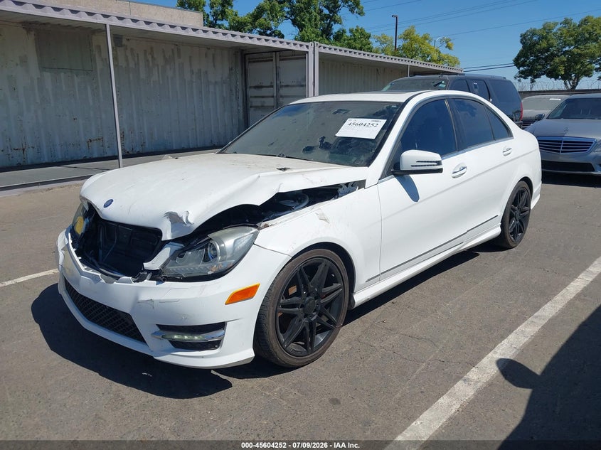 2013 Mercedes-benz VIN WDDGF4HB2DR273006 IAAI salvage auction — FRONT END, Clear Salvage History (California), sold $1,300 on 2026-08-04 (photo 2)