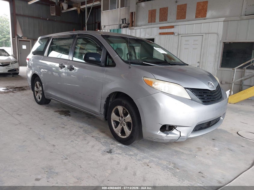 2012 Toyota Sienna VIN 5TDZK3DCXCS226670 IAAI salvage auction — FRONT & REAR, Clear (Georgia), sold $775 on 2026-07-22 (photo 1)