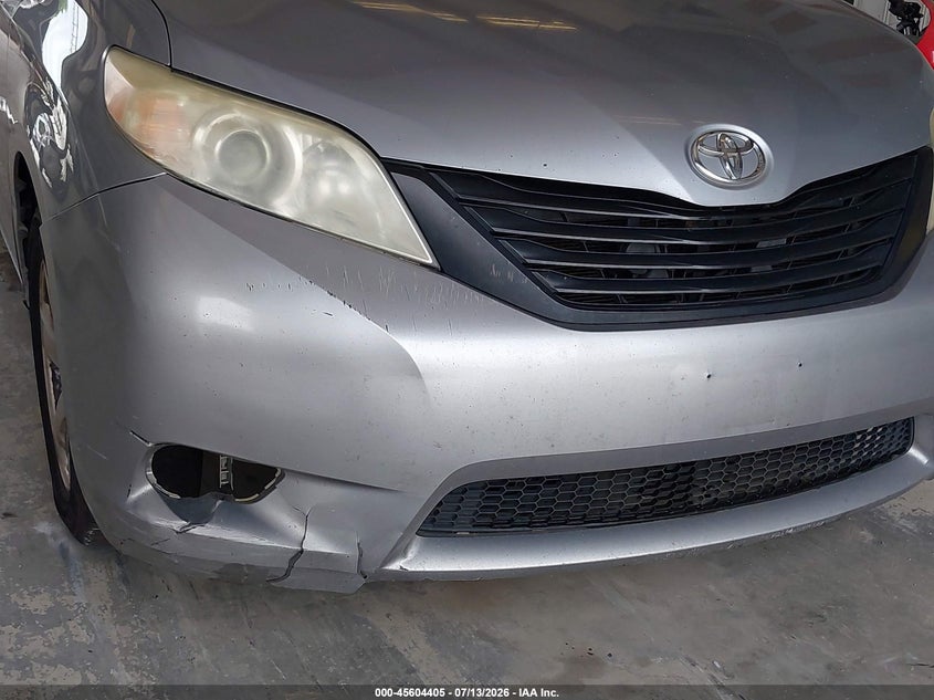 2012 Toyota Sienna VIN 5TDZK3DCXCS226670 IAAI salvage auction — FRONT & REAR, Clear (Georgia), sold $775 on 2026-07-22 (photo 6)