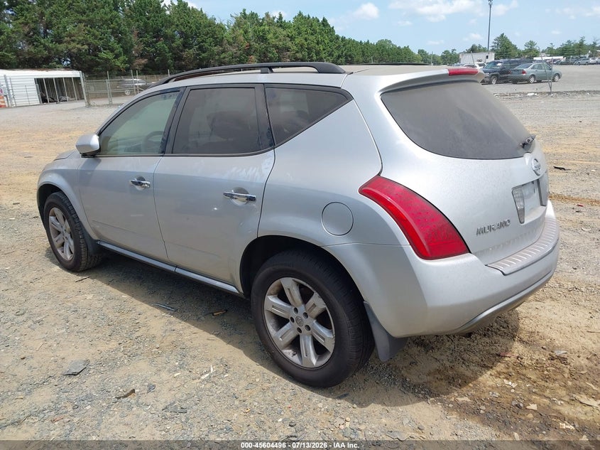 2007 Nissan Murano VIN JN8AZ08WX7W605786 IAAI salvage auction — NORMAL WEAR, Clear (Virginia), sold $350 on 2026-07-27 (photo 3)