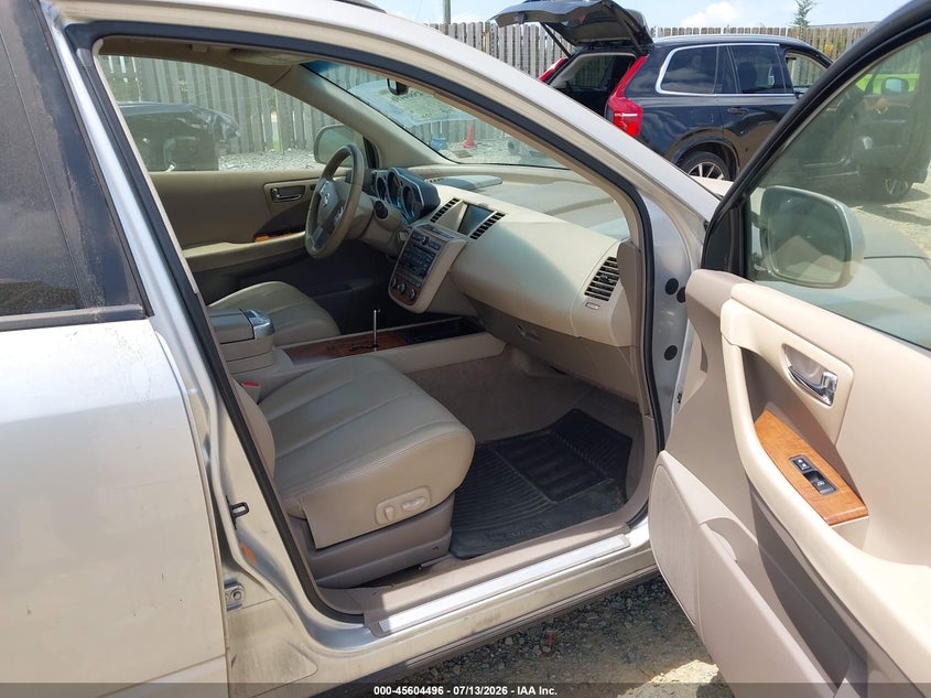 2007 Nissan Murano VIN JN8AZ08WX7W605786 IAAI salvage auction — NORMAL WEAR, Clear (Virginia), sold $350 on 2026-07-27 (photo 5)