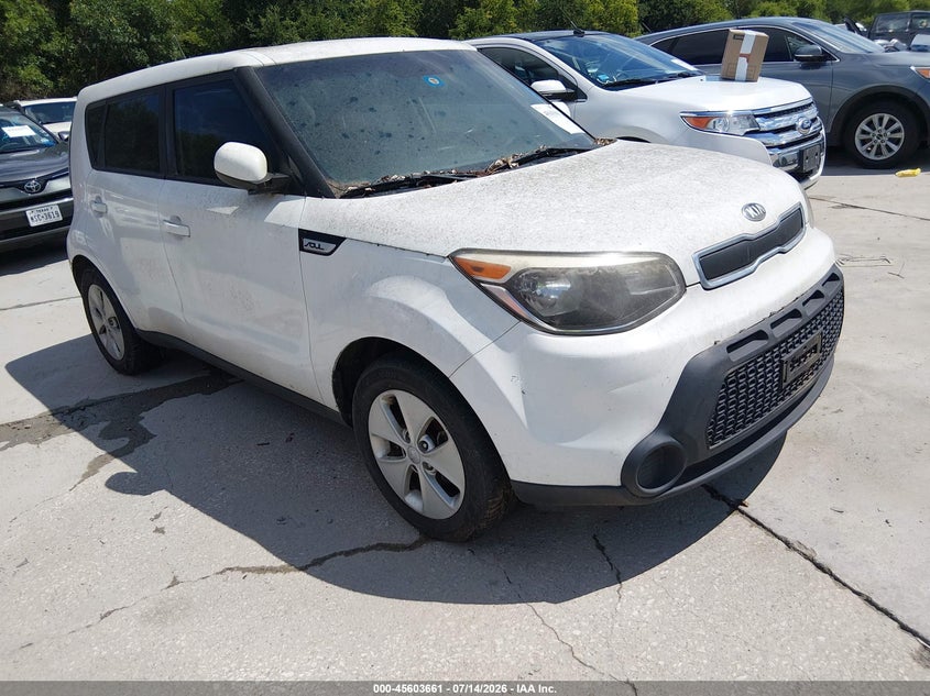 2016 Kia Soul VIN KNDJN2A25G7325018 IAAI salvage auction — NORMAL WEAR, Original (Texas), sold $25 on 2026-07-29 (photo 1)