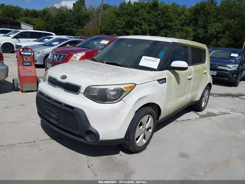 2016 Kia Soul VIN KNDJN2A25G7325018 IAAI salvage auction — NORMAL WEAR, Original (Texas), sold $25 on 2026-07-29 (photo 2)