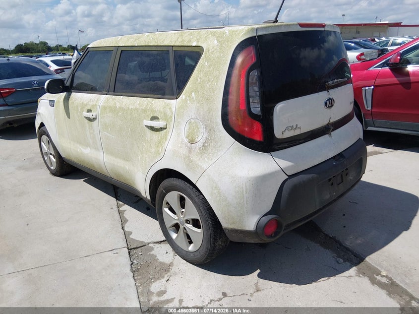 2016 Kia Soul VIN KNDJN2A25G7325018 IAAI salvage auction — NORMAL WEAR, Original (Texas), sold $25 on 2026-07-29 (photo 3)