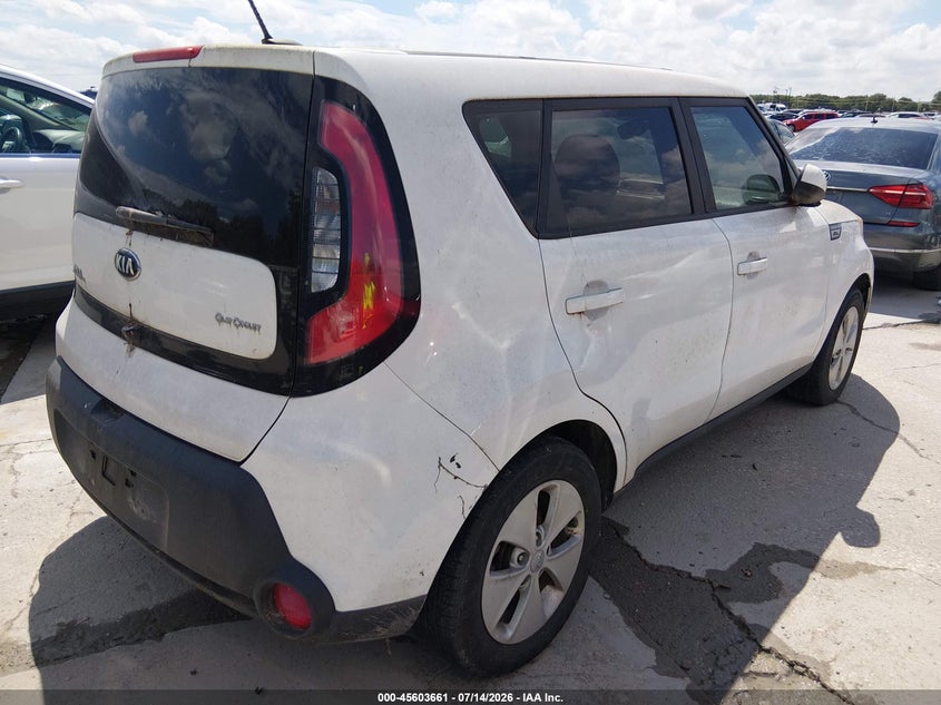 2016 Kia Soul VIN KNDJN2A25G7325018 IAAI salvage auction — NORMAL WEAR, Original (Texas), sold $25 on 2026-07-29 (photo 4)
