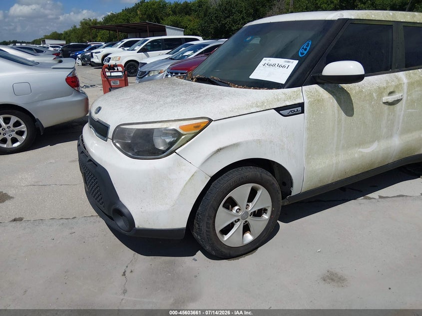 2016 Kia Soul VIN KNDJN2A25G7325018 IAAI salvage auction — NORMAL WEAR, Original (Texas), sold $25 on 2026-07-29 (photo 6)