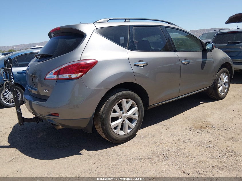 2012 Nissan Murano VIN JN8AZ1MU9CW113464 IAAI salvage auction — NORMAL WEAR, Clear-Dealer Only (Texas), sold $350 on 2026-07-28 (photo 4)