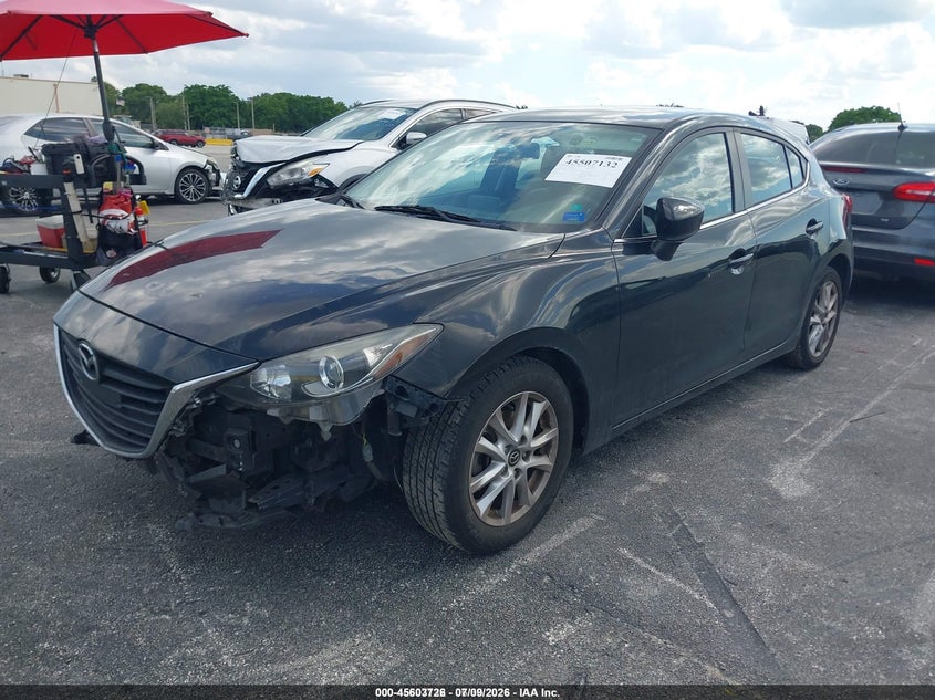 2016 Mazda 3 VIN JM1BM1N74G1324338 IAAI salvage auction — FRONT END, Salvage Title, sold $1,300 on 2026-07-23 (photo 2)