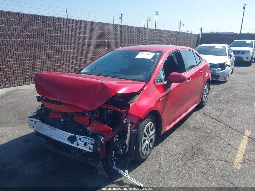 2021 Toyota Corolla VIN JTDEAMDE9MJ011868 IAAI salvage auction — FRONT END, Salvage (California), sold $2,700 on 2026-07-29 (photo 2)