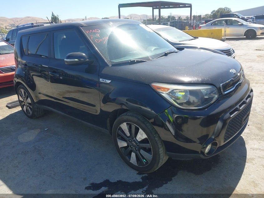 2015 Kia Soul VIN KNDJX3A50F7195867 IAAI salvage auction — NORMAL WEAR, Salvage Title - Dealer (California), sold $900 on 2026-07-23 (photo 1)