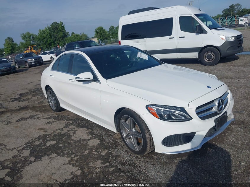 2016 Mercedes-benz C-klasse VIN 55SWF4KB1GU137344 IAAI salvage auction — FRONT & REAR, Salvage (Virginia), sold $2,750 on 2026-07-25 (photo 1)