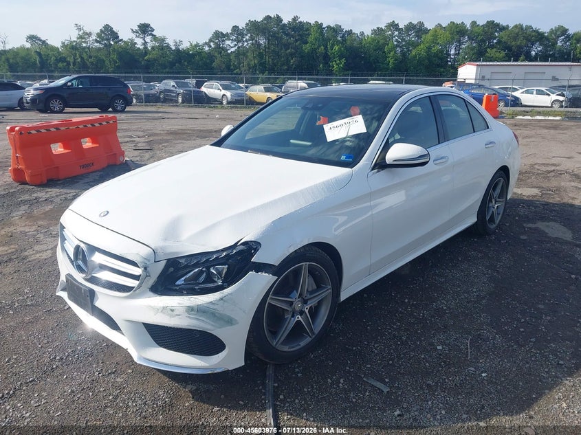 2016 Mercedes-benz C-klasse VIN 55SWF4KB1GU137344 IAAI salvage auction — FRONT & REAR, Salvage (Virginia), sold $2,750 on 2026-07-25 (photo 6)