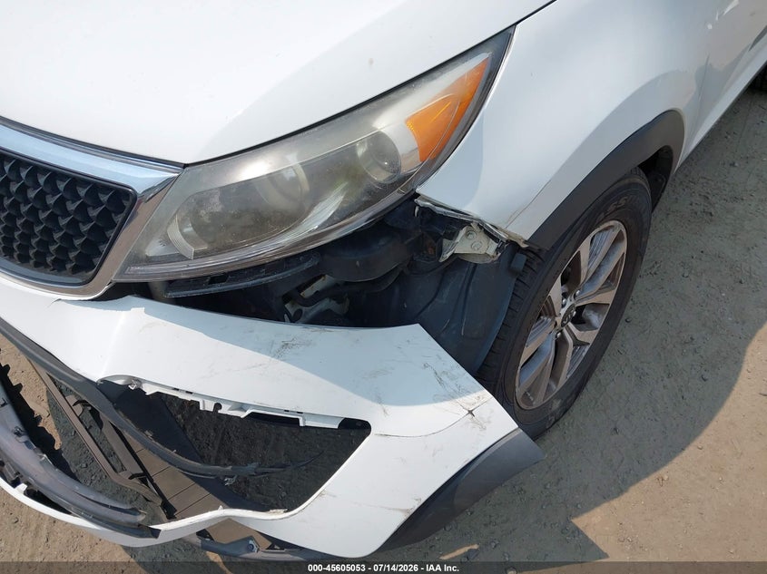 2015 Kia Sportage VIN KNDPBCACXF7687846 IAAI salvage auction — FRONT END, Clear (Massachusetts), sold $1,250 on 2026-07-24 (photo 6)
