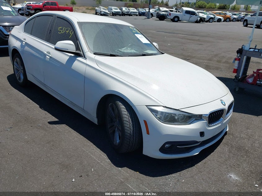 2018 BMW 3er VIN WBA8B9C5XJEE80948 IAAI salvage auction — LEFT SIDE, Salvage Certificate (California), sold $3,950 on 2026-08-14 (photo 1)