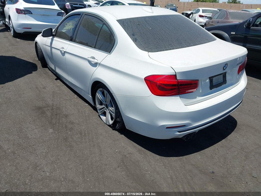 2018 BMW 3er VIN WBA8B9C5XJEE80948 IAAI salvage auction — LEFT SIDE, Salvage Certificate (California), sold $3,950 on 2026-08-14 (photo 3)
