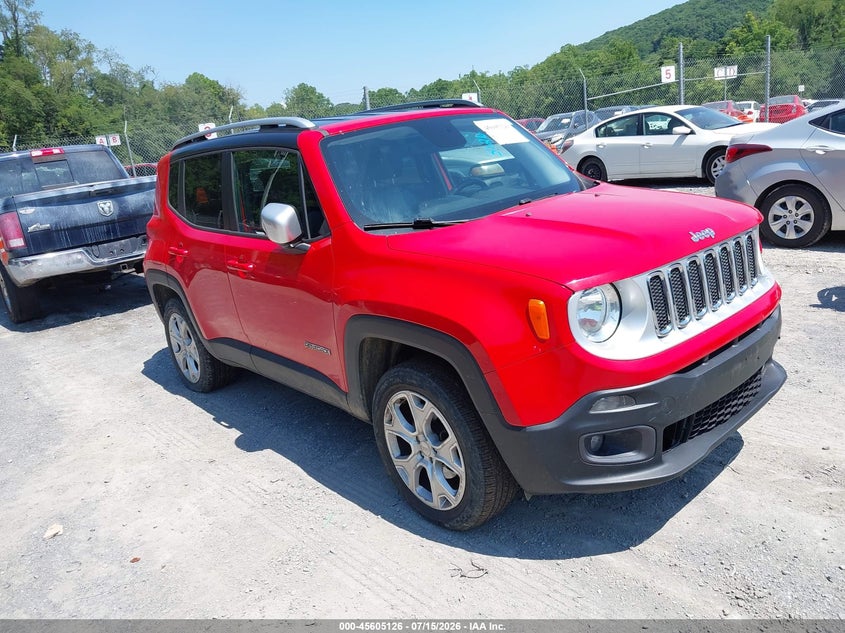 2016 Jeep Renegade VIN ZACCJBDT2GPC68885 IAAI salvage auction — FRONT END, Salvage (Kentucky), sold $575 on 2026-08-18 (photo 1)