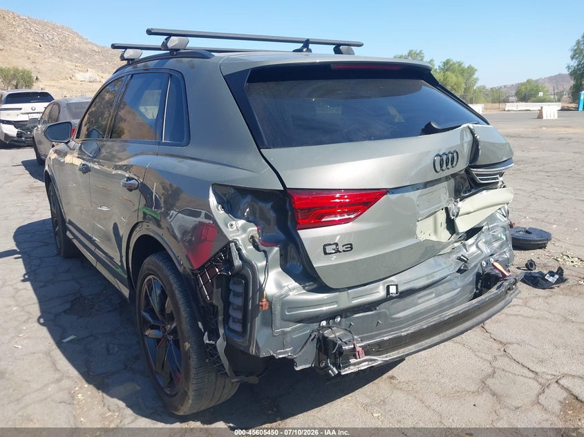 2025 Audi Q3 VIN WA1DECF3XS1015506 IAAI salvage auction — REAR END, Salvage Title, sold $10,700 on 2026-07-27 (photo 3)