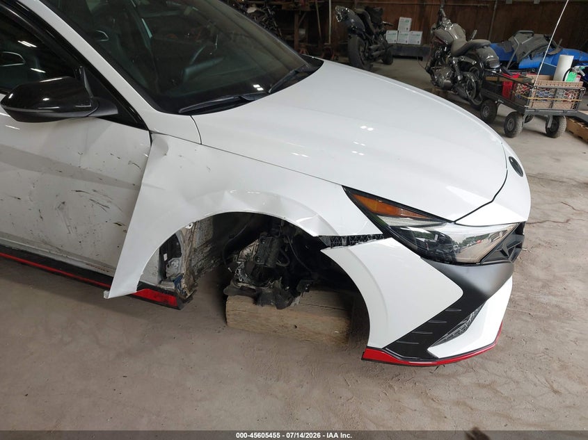2023 Hyundai Elantra n VIN KMHLW4AK5PU009553 IAAI salvage auction — RIGHT FRONT, Salvage Title, sold $7,000 on 2026-08-23 (photo 6)