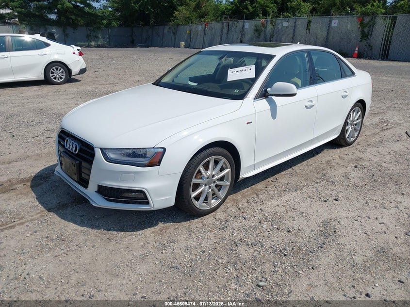 2016 Audi A4 VIN WAUFFAFL4GN006295 IAAI salvage auction — WATER/FLOOD, Salvage (Idaho), sold $1,550 on 2026-07-28 (photo 2)