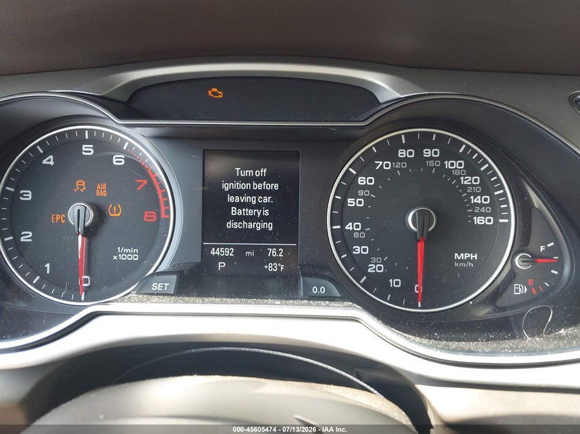 2016 Audi A4 VIN WAUFFAFL4GN006295 IAAI salvage auction — WATER/FLOOD, Salvage (Idaho), sold $1,550 on 2026-07-28 (photo 7)
