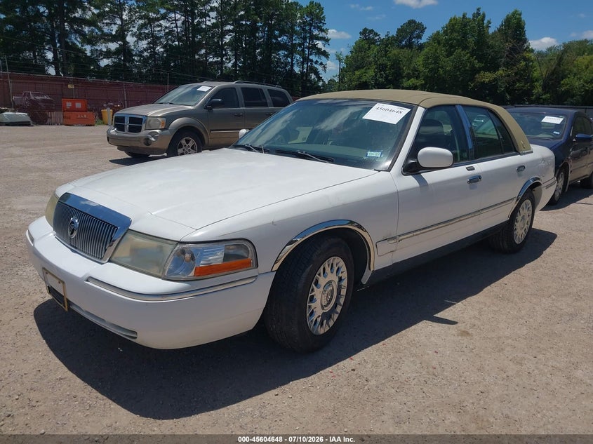 2003 Mercury Grand marquis VIN 2MEFM74W33X635675 IAAI salvage auction — FRONT END, Original (Texas), sold $825 on 2026-07-30 (photo 2)