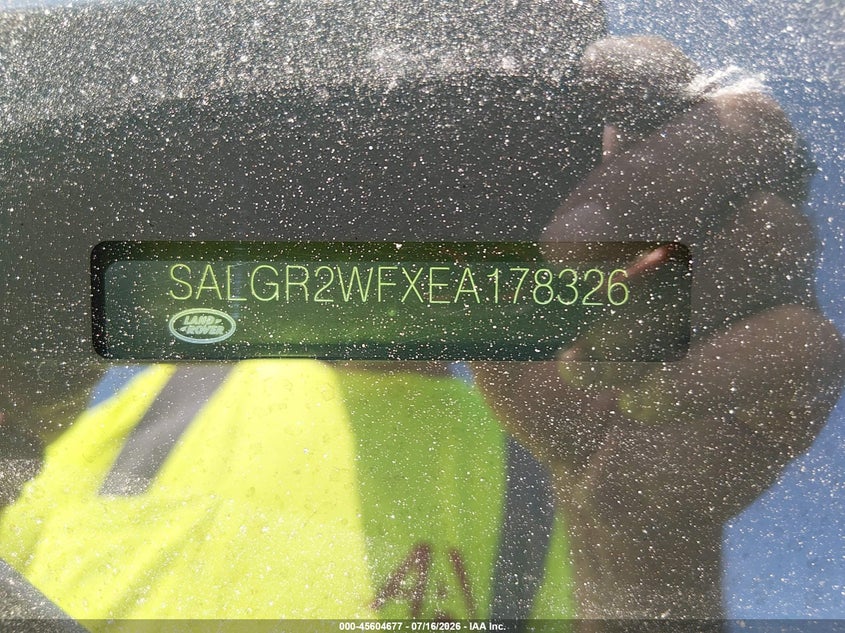 2014 Land rover RANGE ROVER VIN SALGR2WFXEA178326 IAAI salvage auction — NORMAL WEAR, Clear-Dealer Only (North Carolina), sold $4,725 on 2026-07-27 (photo 9)