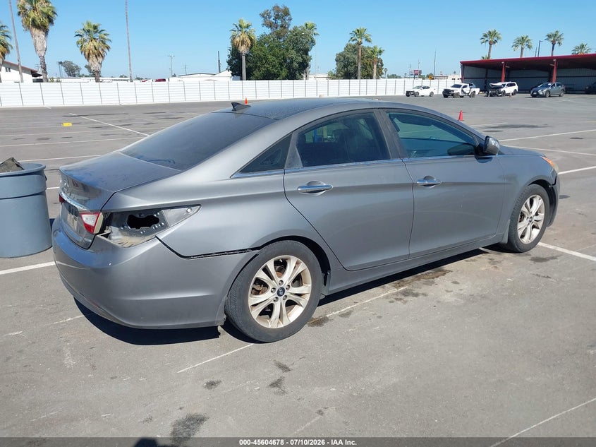 2013 Hyundai Sonata VIN 5NPEC4AC3DH549827 IAAI salvage auction — LEFT REAR, Salvage (California), sold $600 on 2026-07-28 (photo 4)