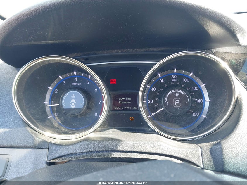 2013 Hyundai Sonata VIN 5NPEC4AC3DH549827 IAAI salvage auction — LEFT REAR, Salvage (California), sold $600 on 2026-07-28 (photo 7)