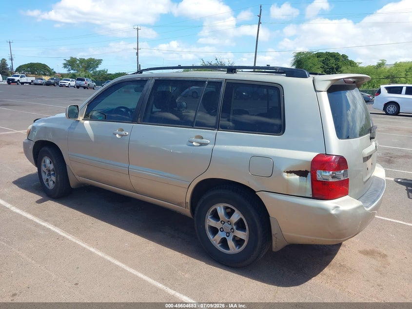 2005 Toyota Highlander VIN JTEGD21A450107657 IAAI salvage auction — NORMAL WEAR, Clear (Hawaii), sold $25 on 2026-07-28 (photo 3)