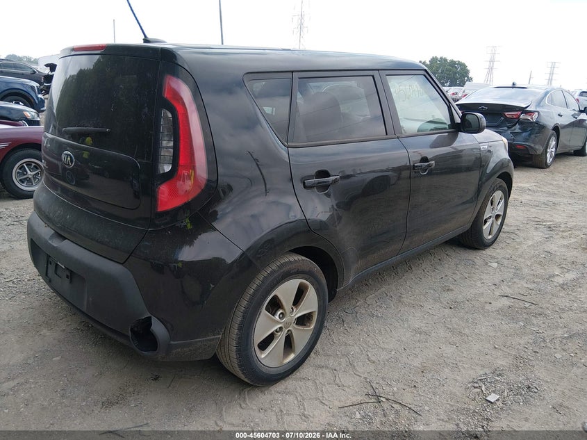 2016 Kia Soul VIN KNDJN2A29G7829877 IAAI salvage auction — NORMAL WEAR, Clear (Indiana), sold $375 on 2026-07-17 (photo 4)