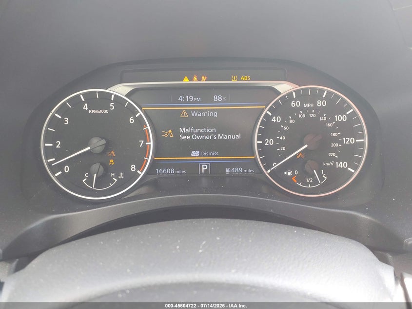 2023 Nissan Altima VIN 1N4BL4DV3PN424952 IAAI salvage auction — FRONT END, Salvage Title, sold $3,950 on 2026-07-25 (photo 7)