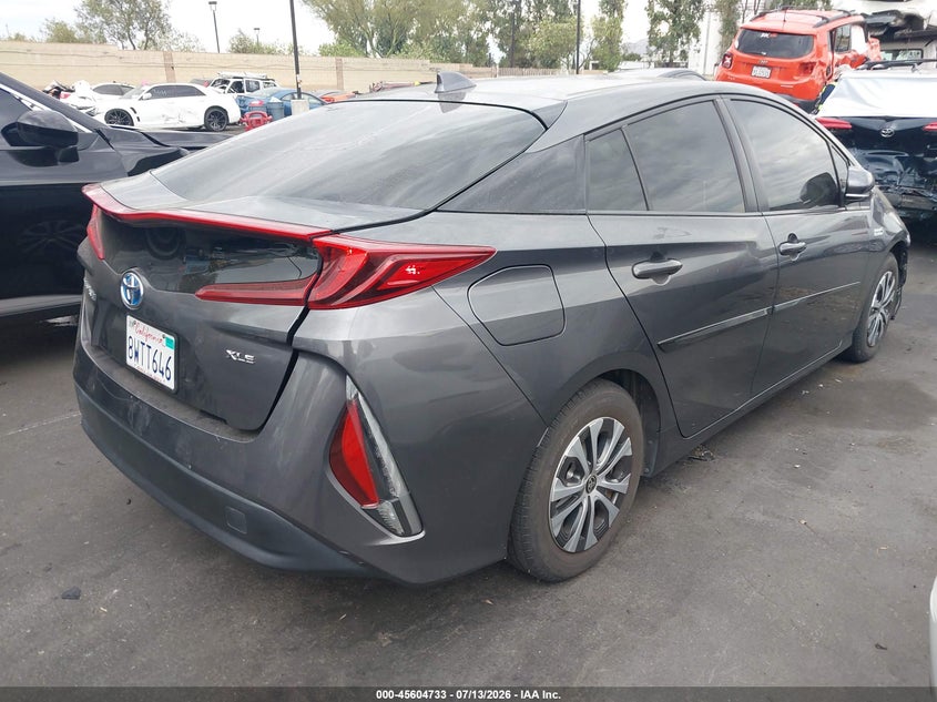 2021 Toyota Prius VIN JTDKAMFPXM3194753 IAAI salvage auction — FRONT END, Salvage Certificate (California), sold $6,100 on 2026-07-24 (photo 4)