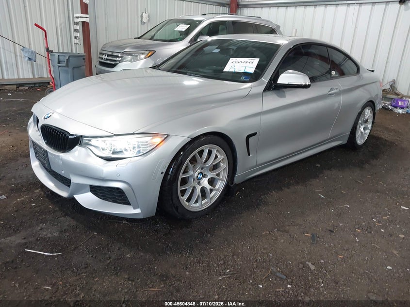 2015 BMW 4er VIN WBA3R5C53FK371610 IAAI salvage auction — REAR END, Salvage Title, sold $3,050 on 2026-08-05 (photo 2)