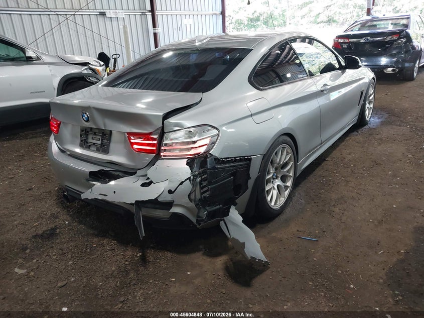 2015 BMW 4er VIN WBA3R5C53FK371610 IAAI salvage auction — REAR END, Salvage Title, sold $3,050 on 2026-08-05 (photo 4)