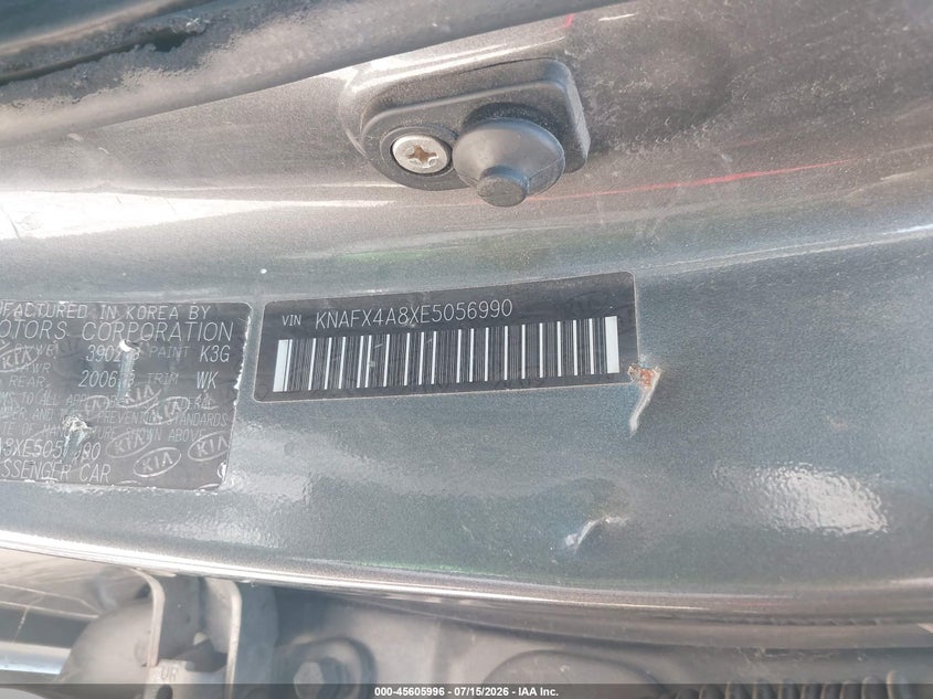 2014 Kia Forte VIN KNAFX4A8XE5056990 IAAI salvage auction — NORMAL WEAR, Clear (Illinois), sold $400 on 2026-07-29 (photo 9)