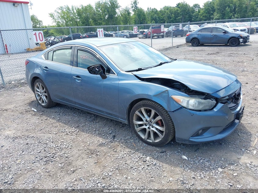 2014 Mazda 6 VIN JM1GJ1W64E1162454 IAAI salvage auction — FRONT END, Mv-907A (New York), sold $350 on 2026-07-28 (photo 1)
