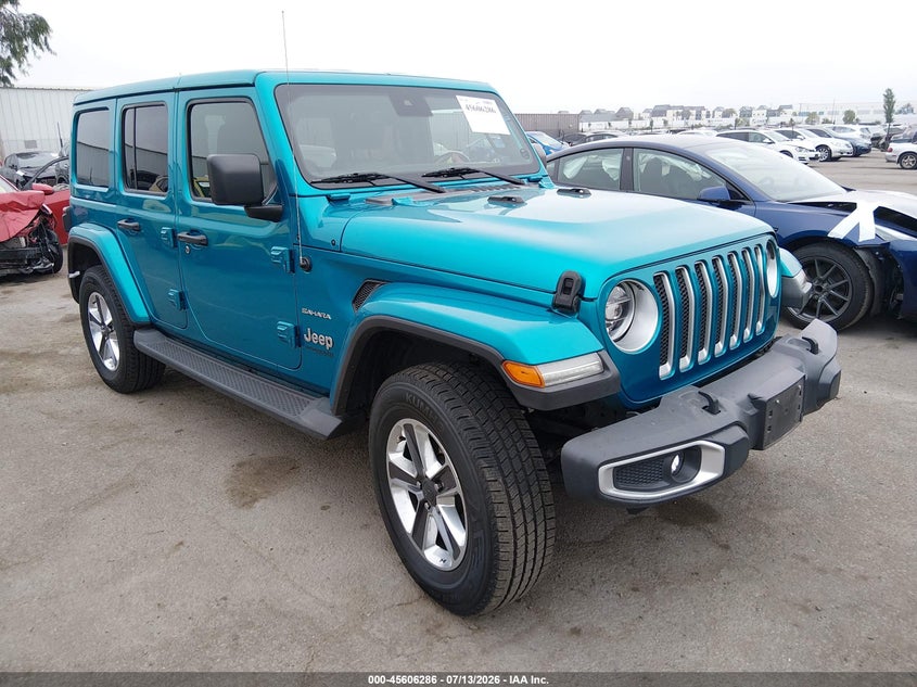 2020 Jeep Wrangler / VIN 1C4HJXEG0LW172075 IAAI salvage auction — LEFT FRONT, Salvage (California), sold $12,700 on 2026-07-29 (photo 1)