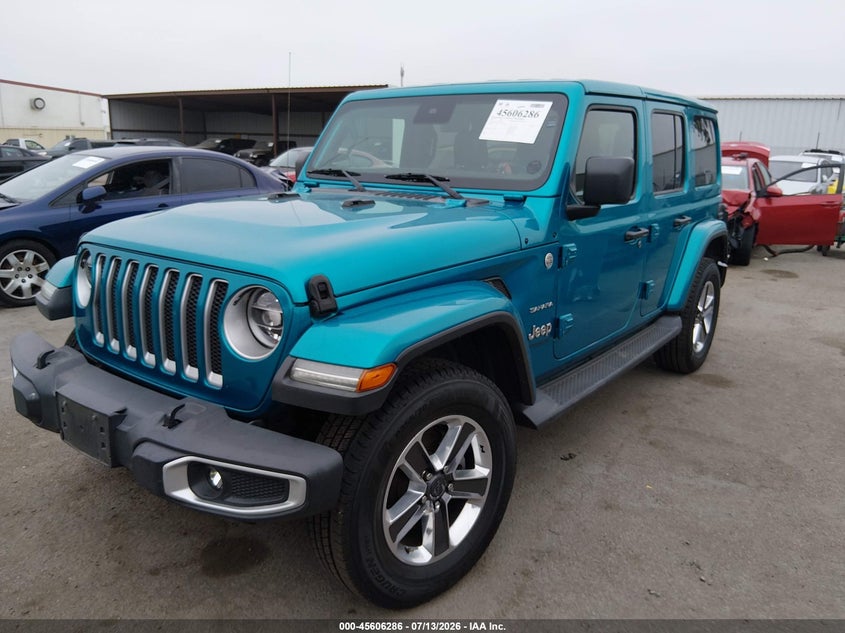 2020 Jeep Wrangler / VIN 1C4HJXEG0LW172075 IAAI salvage auction — LEFT FRONT, Salvage (California), sold $12,700 on 2026-07-29 (photo 2)
