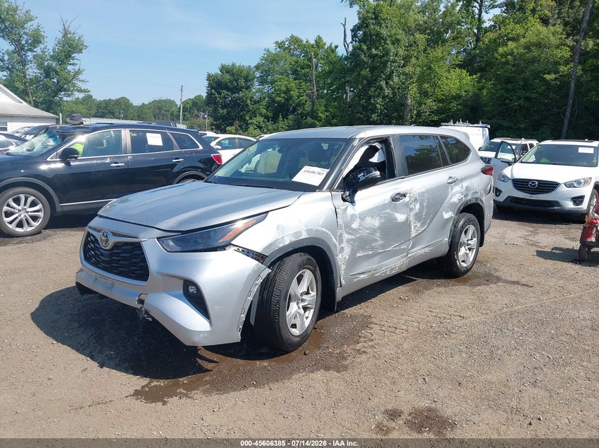 2023 Toyota Highlander VIN 5TDKDRAH8PS015505 IAAI salvage auction — FRONT END, Salvage - Greater Than 75% (Maryland), sold $8,600 on 2026-07-29 (photo 2)