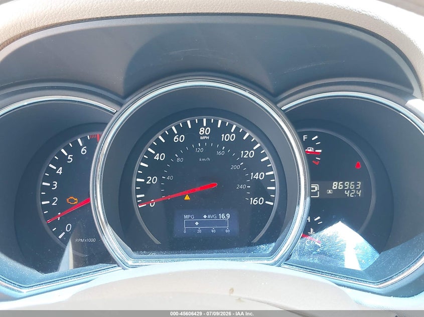 2014 Nissan Murano VIN JN8AZ1MU2EW409249 IAAI salvage auction — NORMAL WEAR, Clear - Dealer Only (California), sold $125 on 2026-07-22 (photo 7)