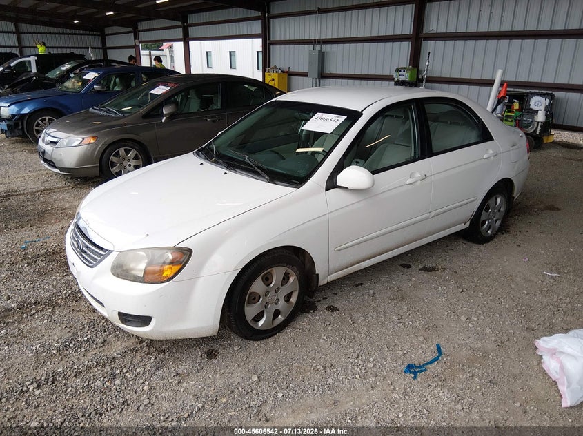 2009 Kia Spectra VIN KNAFE221695624184 IAAI salvage auction — NORMAL WEAR, Clear (Louisiana), sold $425 on 2026-07-29 (photo 2)