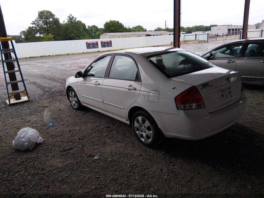 2009 Kia Spectra VIN KNAFE221695624184 IAAI salvage auction — NORMAL WEAR, Clear (Louisiana), sold $425 on 2026-07-29 (photo 3)