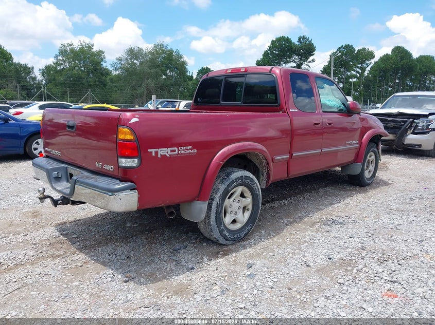 2000 Toyota Tundra VIN 5TBBT4814YS032519 IAAI salvage auction — FRONT END, Salvage (Alabama), sold $1,950 on 2026-08-02 (photo 4)