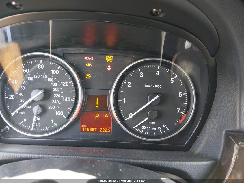 2011 BMW 3 series VIN WBAPH7G50BNM59047 IAAI salvage auction — NORMAL WEAR, Clear (Nevada), sold $100 on 2026-07-24 (photo 7)