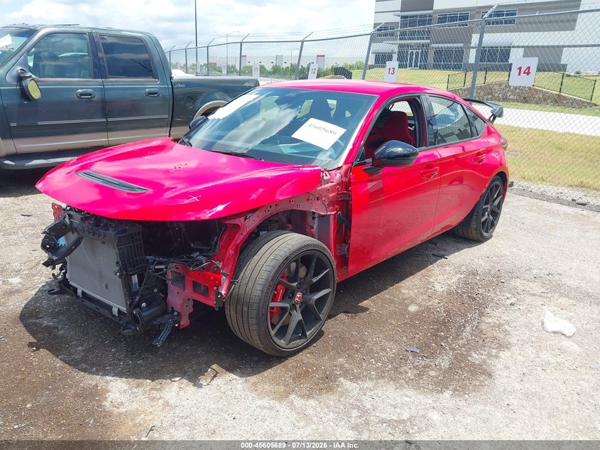2025 Honda Civic type r VIN JHMFL5G47SX004627 IAAI salvage auction — FRONT END, Original (Texas), sold $17,600 on 2026-08-28 (photo 2)