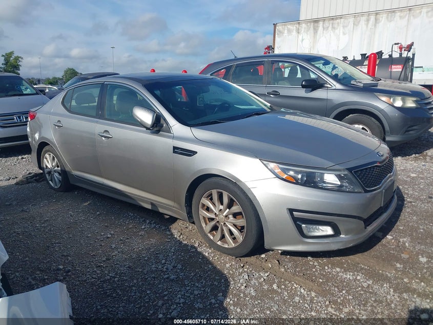 2015 Kia Optima VIN 5XXGN4A76FG377877 IAAI salvage auction — NORMAL WEAR, Clear (Tennessee), sold $1,050 on 2026-07-30 (photo 1)