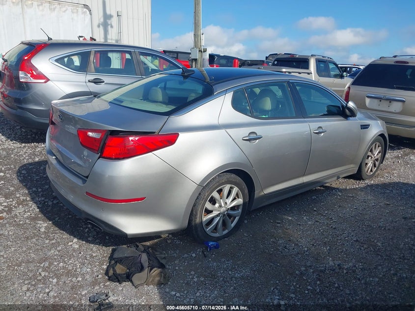 2015 Kia Optima VIN 5XXGN4A76FG377877 IAAI salvage auction — NORMAL WEAR, Clear (Tennessee), sold $1,050 on 2026-07-30 (photo 4)