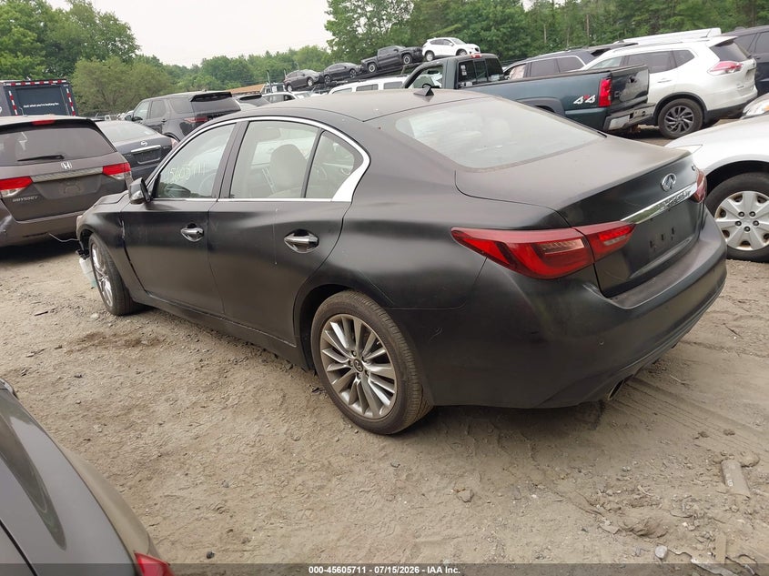 2023 Infiniti Q50 VIN JN1EV7BR7PM541712 IAAI salvage auction — FRONT END, Salvage (Massachusetts), sold $7,525 on 2026-08-18 (photo 3)