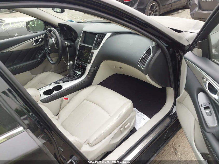 2023 Infiniti Q50 VIN JN1EV7BR7PM541712 IAAI salvage auction — FRONT END, Salvage (Massachusetts), sold $7,525 on 2026-08-18 (photo 5)