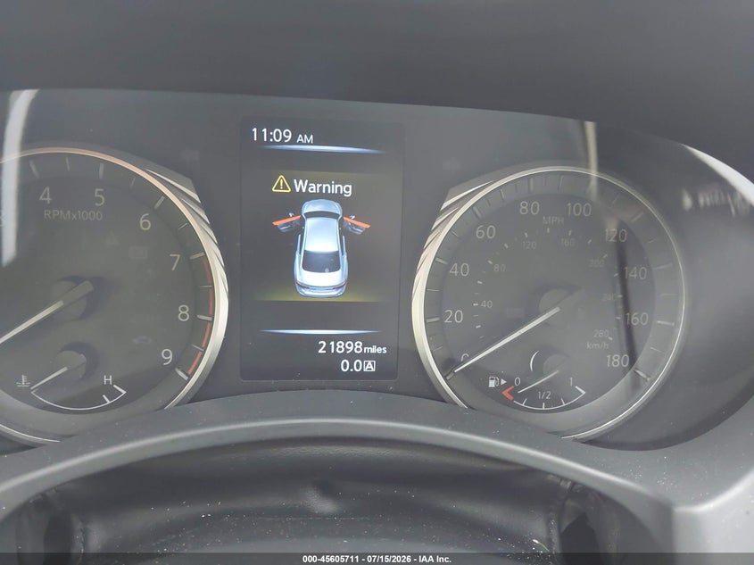 2023 Infiniti Q50 VIN JN1EV7BR7PM541712 IAAI salvage auction — FRONT END, Salvage (Massachusetts), sold $7,525 on 2026-08-18 (photo 7)